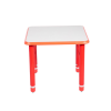 mesa rectangular ajustable color rojo