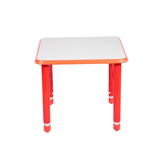 mesa rectangular ajustable color rojo