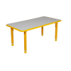 mesa rectangular ajustable amarillo