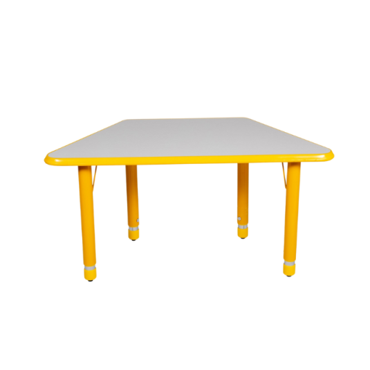 mesa de kinder infantil trapecio ajustable color amarillo